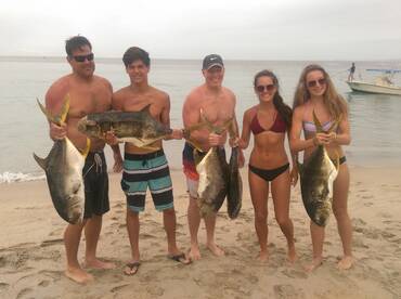 Sport fishing in the bay 