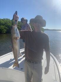 Smoking redfish bite