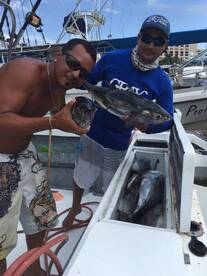 Antonio and Gaby proud of their catch
