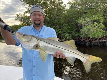 Big snook on light tackle 