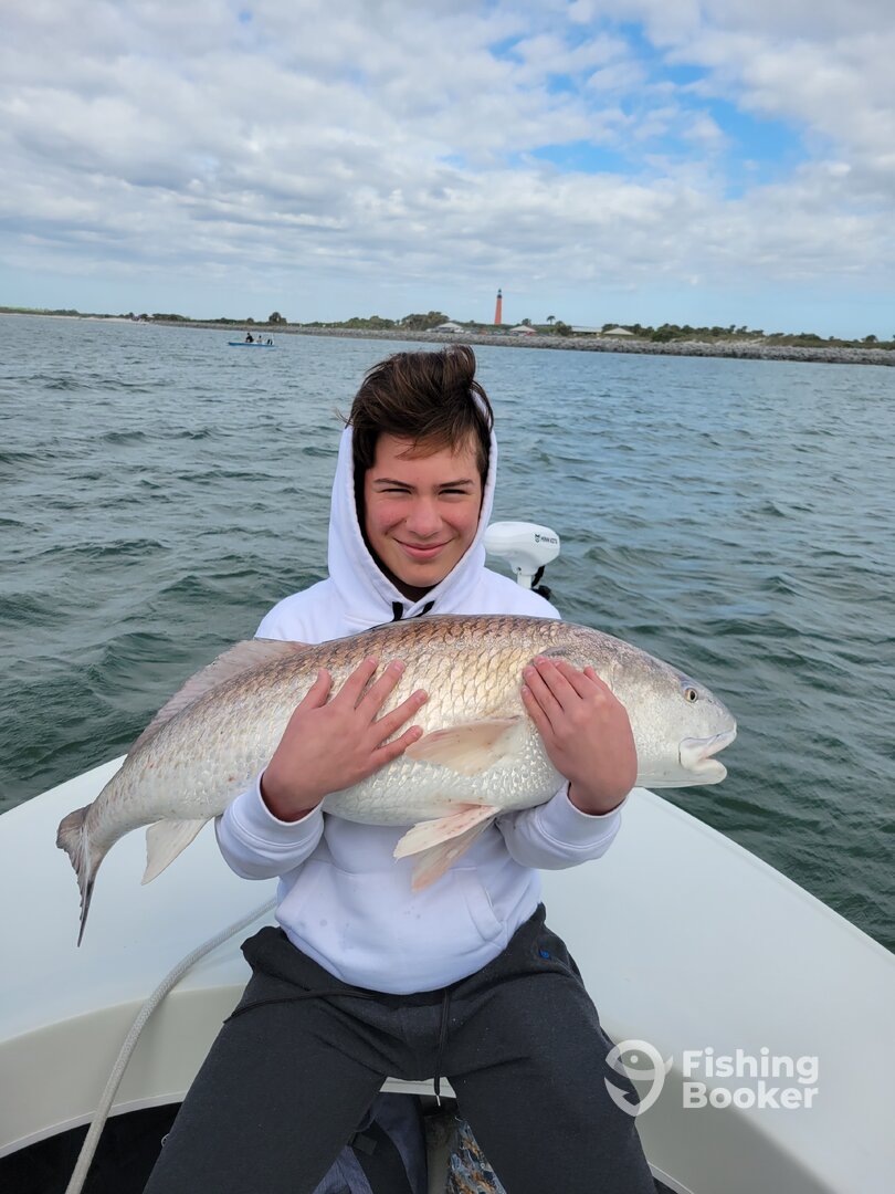 client with a redfish caught nov.22