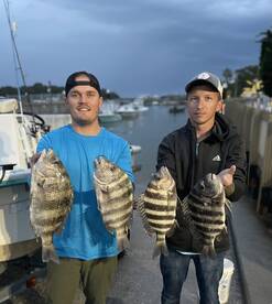 Awesome teo days sheepshead fishing! 
