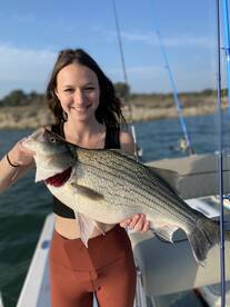 Lake Record Hybrid Striped Bass + 75 fis