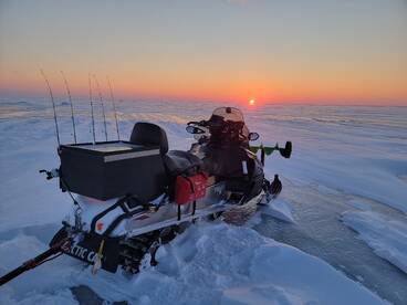 The sun is setting on ice fishing season