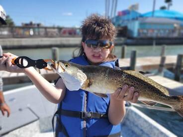 Kids catch on our boat