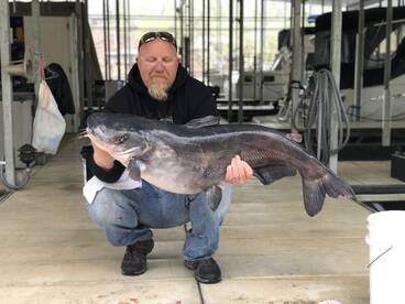 The Blue Cat bite is on! and the Crappie