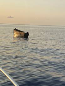 Adrift refugee boat