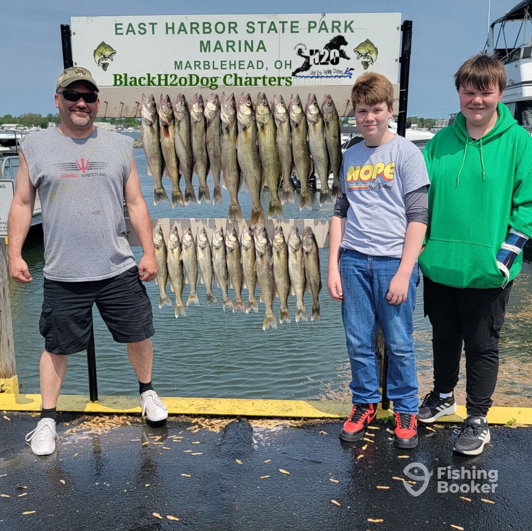 BlackH2oDog Charters Lake Erie Walleye
