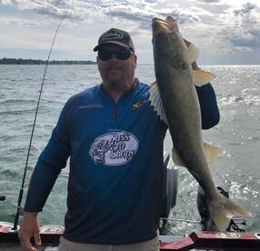 August trophy walleye in Door County!