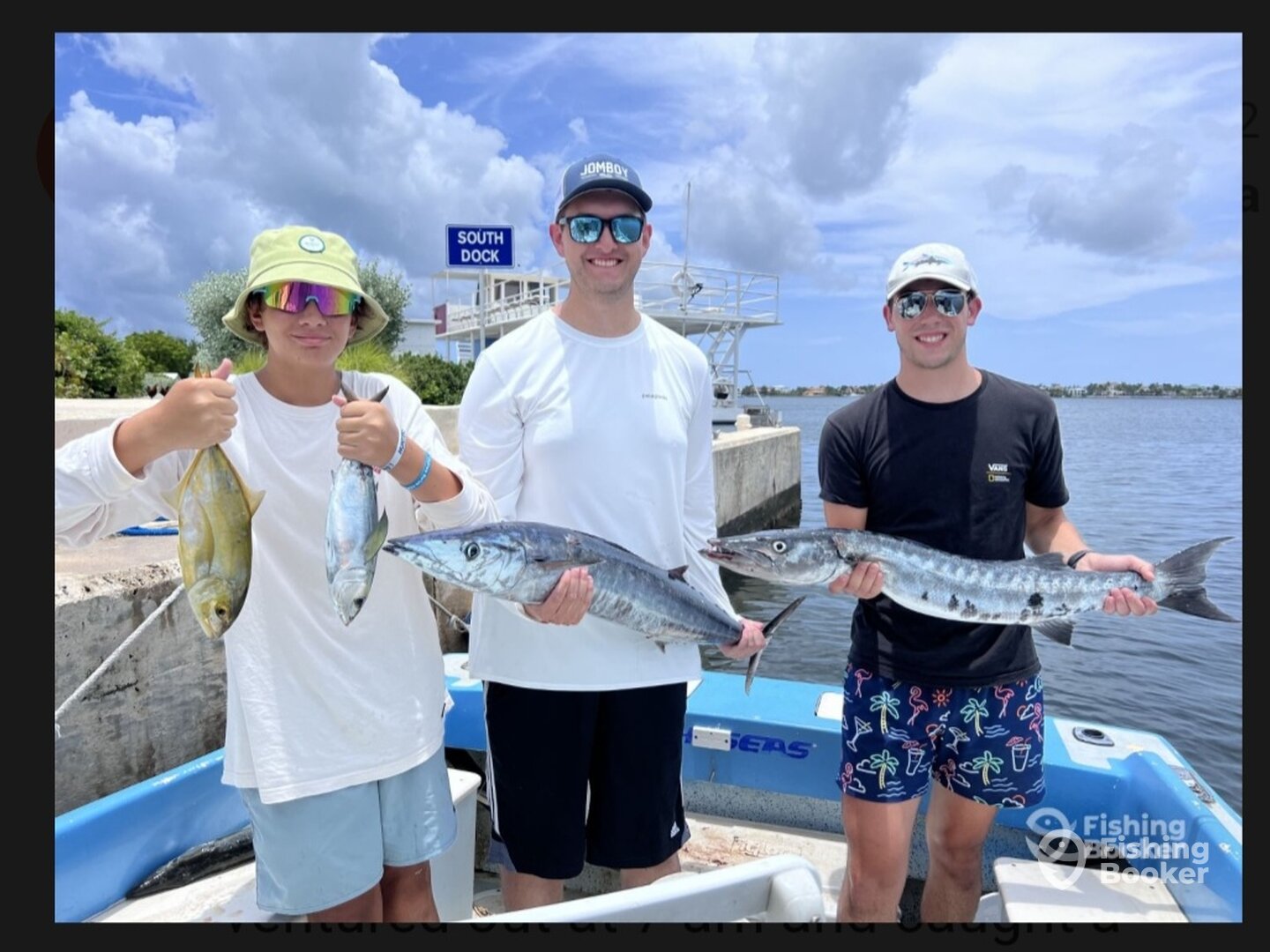 The fishing was great everyone got hooked up.