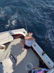 Told them the girl will catch the bigger fish