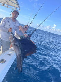 Lots of summertime sailfish around! 