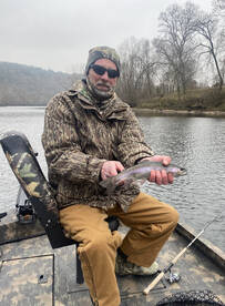 Winter bite for Rainbow trout at Lake Ta