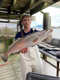 Cold windy and still catching fish!