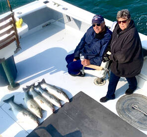 Insane Montauk Striped Bass Fishing 