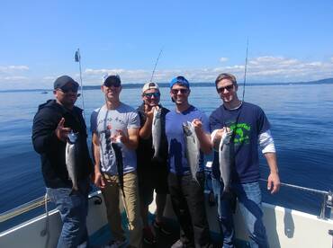 Coho salmon fishing is great!