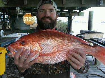 Capt. Scott with a large red snapper