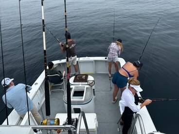 Everyone reeling in fish
