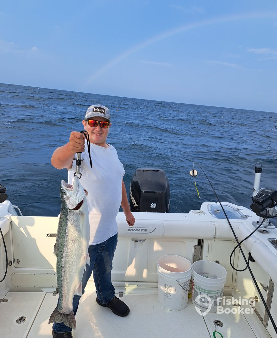 Nice Steelhead (Rainbow in Background)