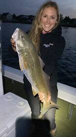 Allison with a nice red drum