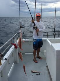 Vermillion Snappers on the drift boat