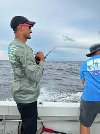 Troops catching fish... we kept 'em busy!