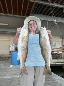 Cobia red snapper redfish trio