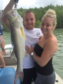 Giant Threadfin Salmon that was last seen heading to the BBQ!