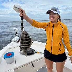 Good eating sheepshead are biting.