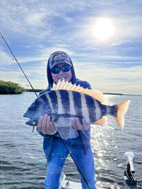 The sheepshead bite had been on fire!