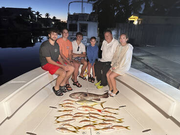 Very happy family with great catch