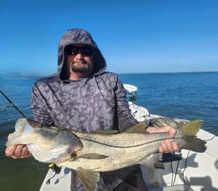 Big snook and flamingos are the main eve