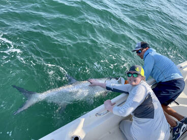 Catching tarpon! Bite is on!