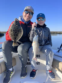 Father and son, fishing trip Making Memo