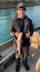 Surprise catch on a walleye charter