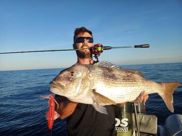 Dentex with the jigging tackle