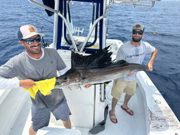 Sailfish, Tuna, and Mahi.
