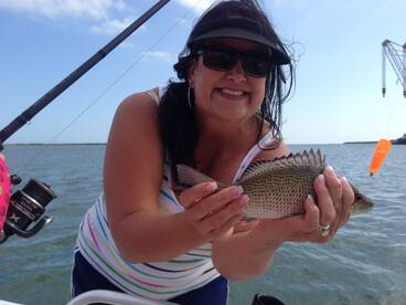Kristi with a mangrove snapper.