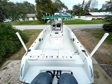 Very wide boat and big fishing room for everybody