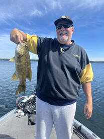 Father/son smallmouth fishing
