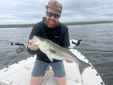 Anders getting in done on the flats boat