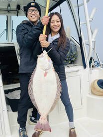 Halibut fishing with Kaitlyn