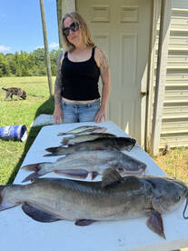 Antonia caught catfish!