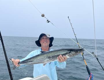Catching Kingfish in the rain 