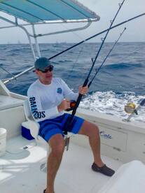 Juan Ramon ready for fishing in Aruba