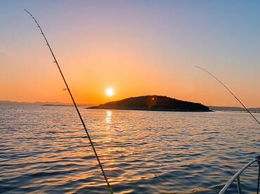 Sunset squed fishing 
