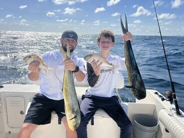 Father and son, fishing trip!