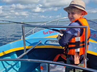 Babara and his friend and son.