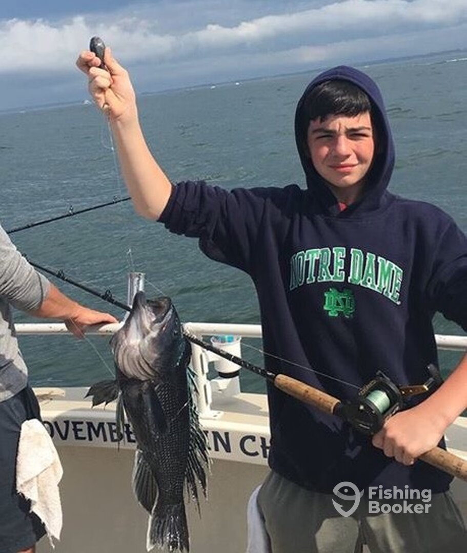 One of dozens of sea bass caught today.  