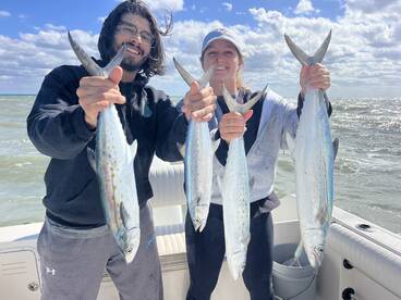 Spanish mackerel on a chili morning!